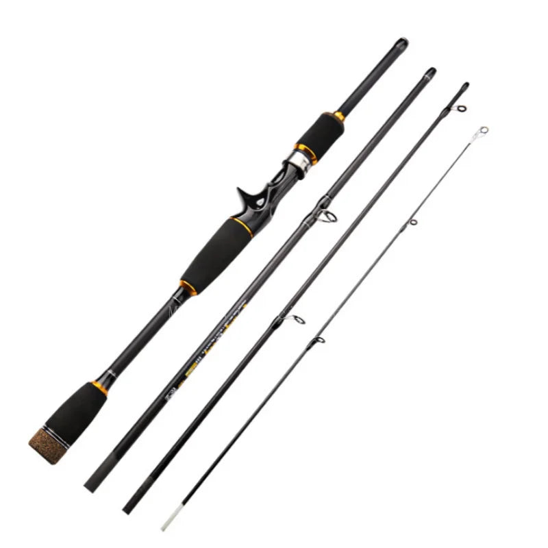 4 Section 2-40g Fishing Rod Carbon Fiber Lure Spinning Casting Fast Light Fishing Pole Bait Rod 1.65m 1.8m Fishing Tackle