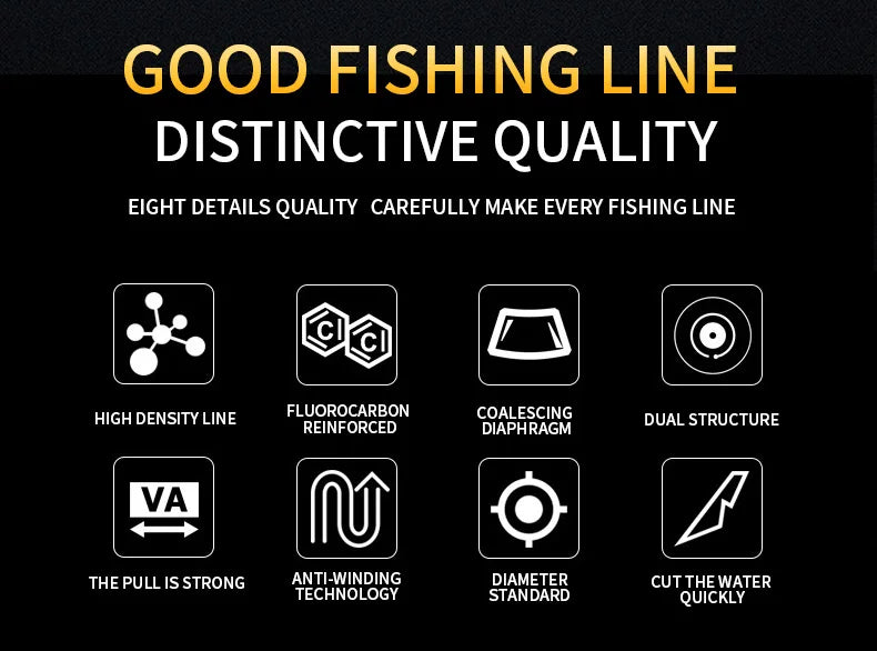 2024 Band New 500m Nylon Fishing Line Super Strong 2LB - 40LB 5 Colors Japan Monofilament Main Line Fishing Line Accessories