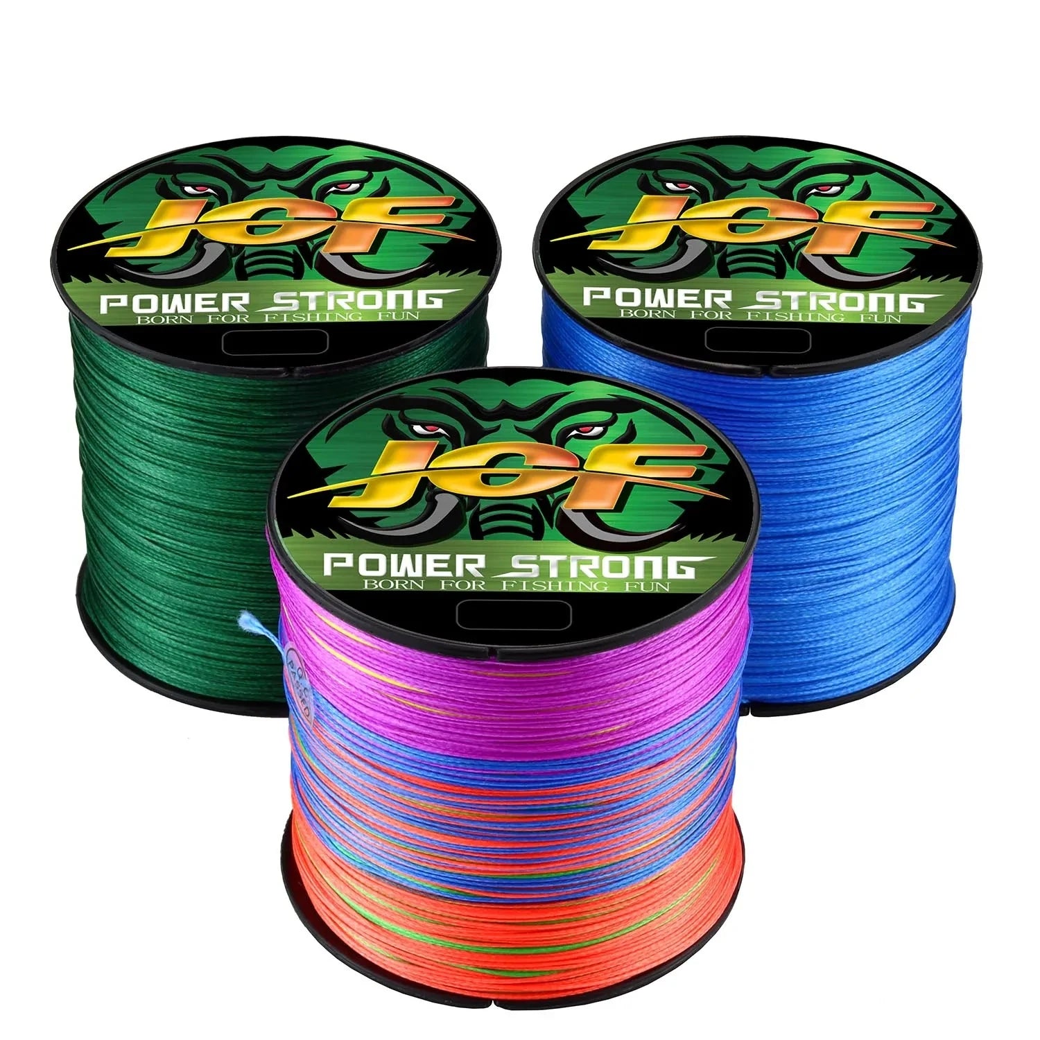 JOF Braided Fishing Line Multifilament Carp Fly 4 Strand 100M 300M 500M Multicolor Japan Spinning Extreme PE Strong Weave