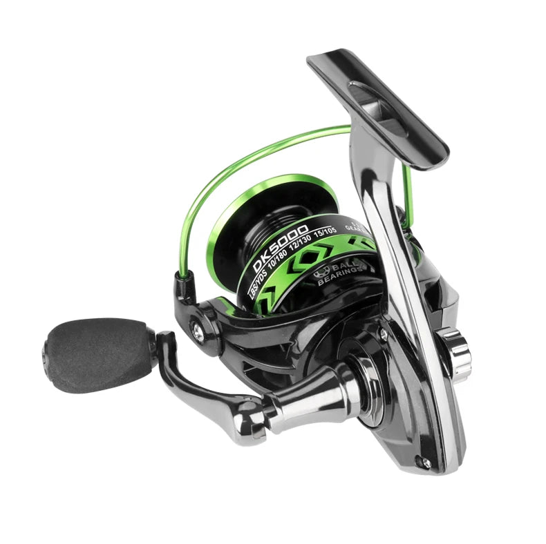 DEUKIO High Strength Spinning Fishing Reel Aluminum Spool 5.2:1 Gear Ratio Free Gift 100M Weaving Fishing Line