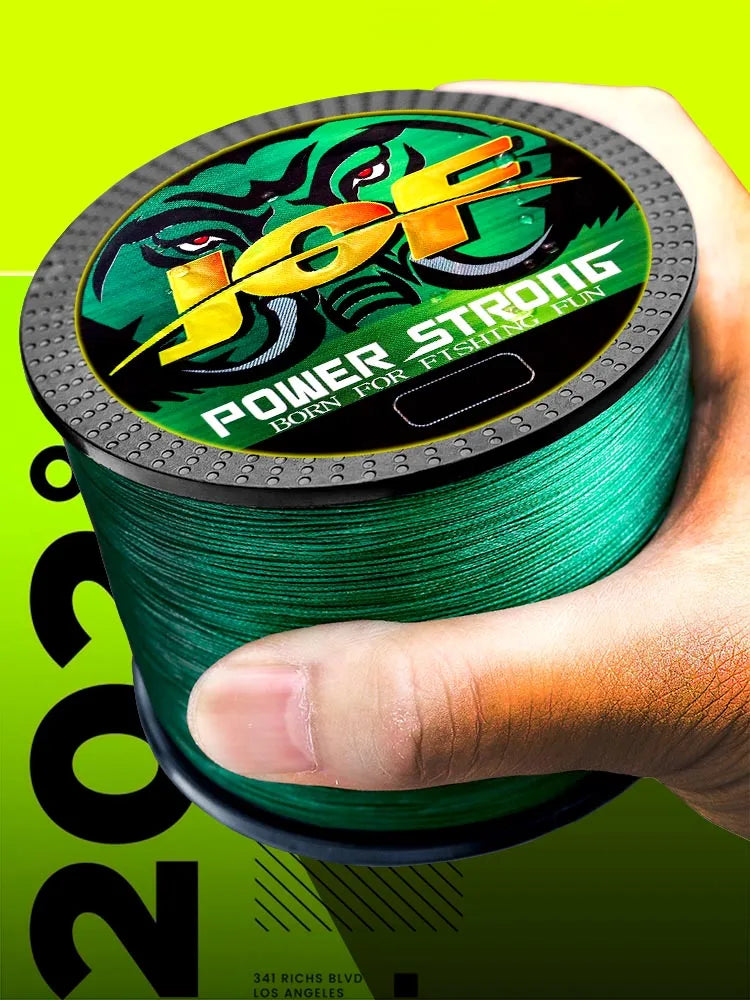 JOF Braided Fishing Line Multifilament Carp Fly 4 Strand 100M 300M 500M Multicolor Japan Spinning Extreme PE Strong Weave